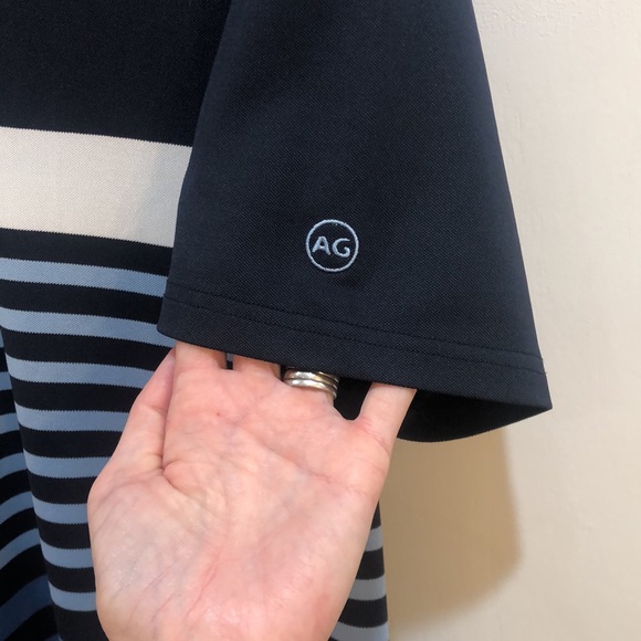 NEW AG Adriano Goldschmied Green Label Polo Golf Shirt Striped - Picture 5 of 7